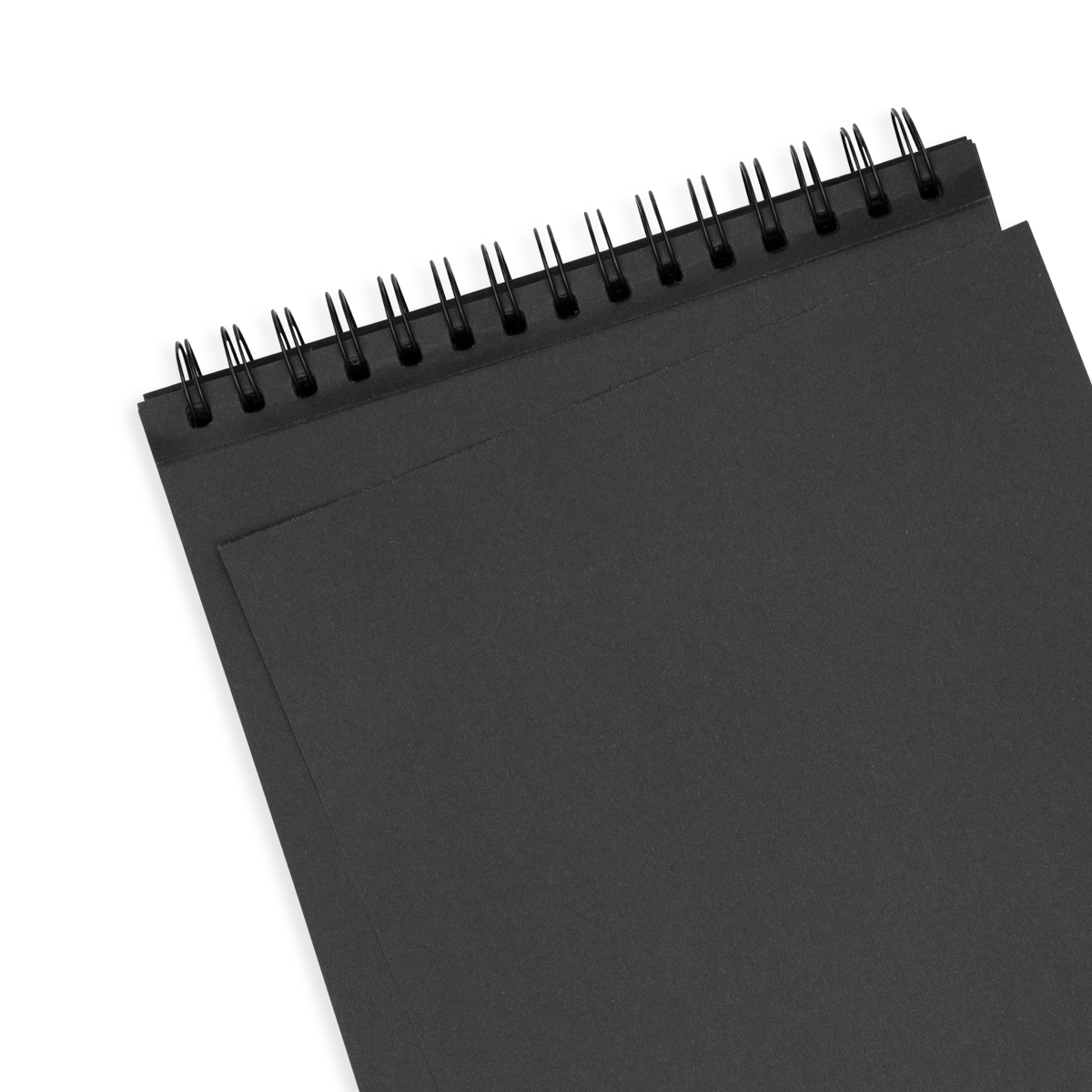 Spiral of Black Paper Sketchbook