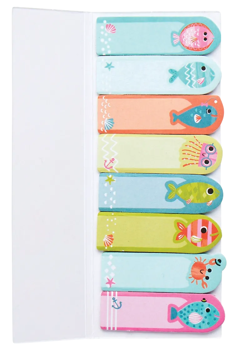 note Pals Sticky Tabs: Friendly Fish - 1 Pack