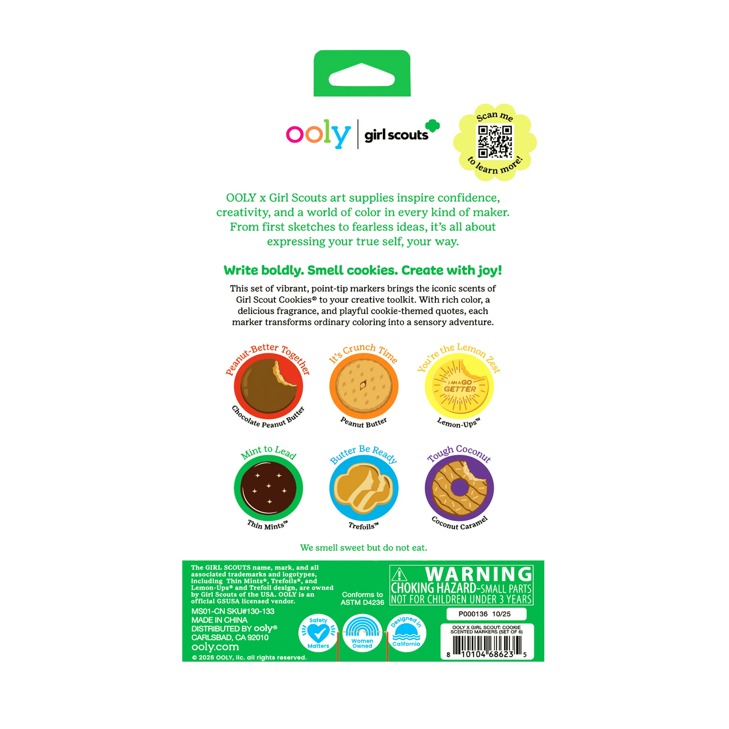 OOLY x Girl Scouts: Cookie Scented Markers (Set of 6)