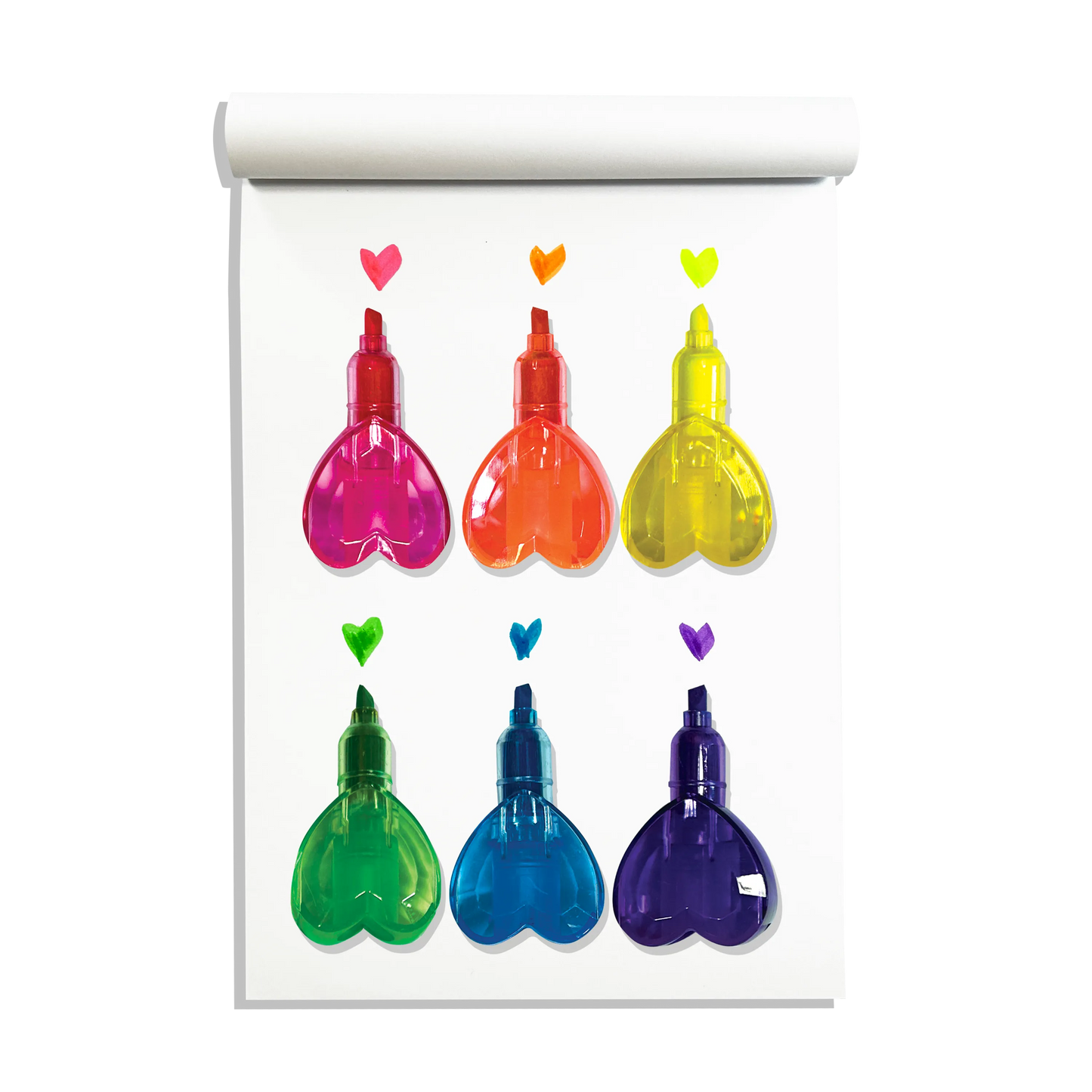 Heart Stacks: Stacking Highlighters (Display of 16 Sticks)