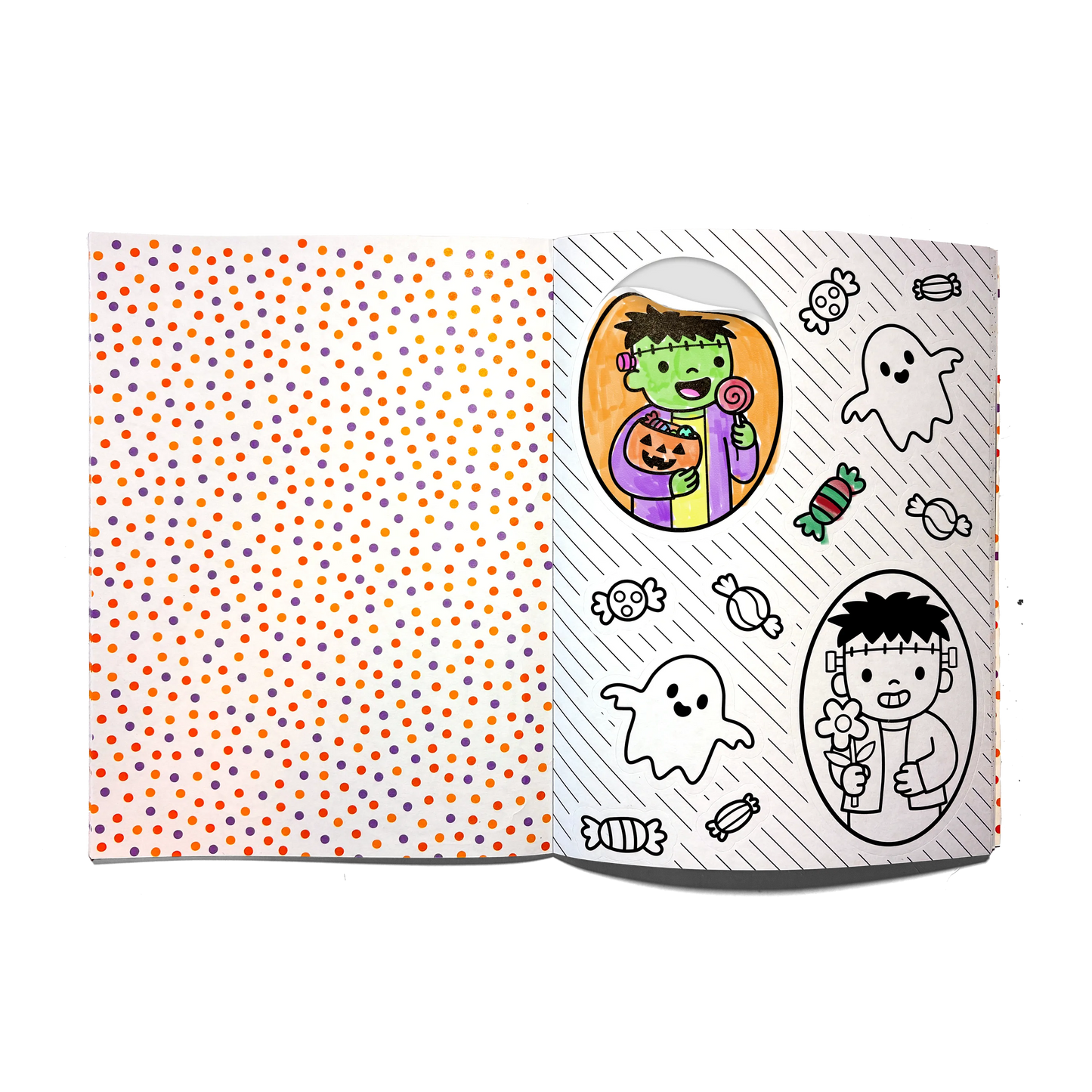 Stickiville: Color-in' Sticker Book - Cute n Spooky Doodles