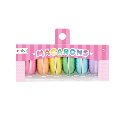 Macarons Vanilla Scented Erasers in a set of 6