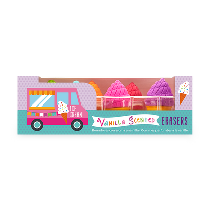 Petite Sweets Ice Cream Shoppe: Vanilla Scented Puzzle Erasers (Set of 6)