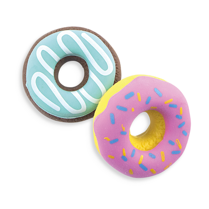Pink and blue vanilla scented Dainty Donut pencil erasers