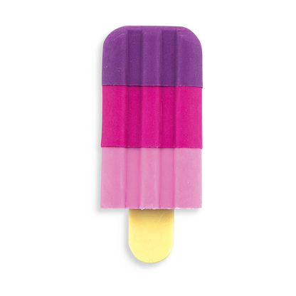Single purple, hot pink and pink Icy Pop pencil eraser