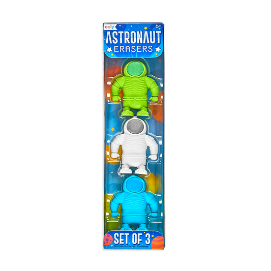 Astronaut Erasers in package