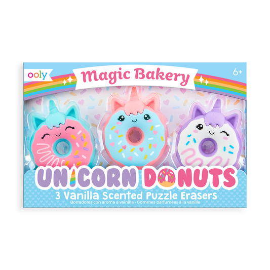 Magic Bakery Unicorn Donut Scented Erasers in package