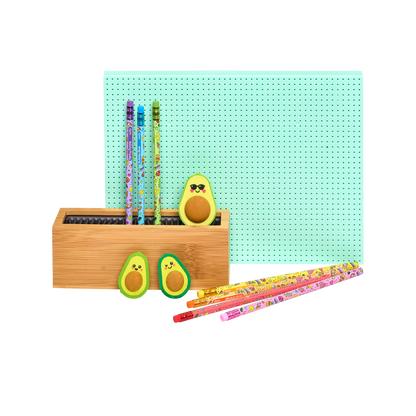 OOLY Avocado Love Eraser and Sharpener demo with other products