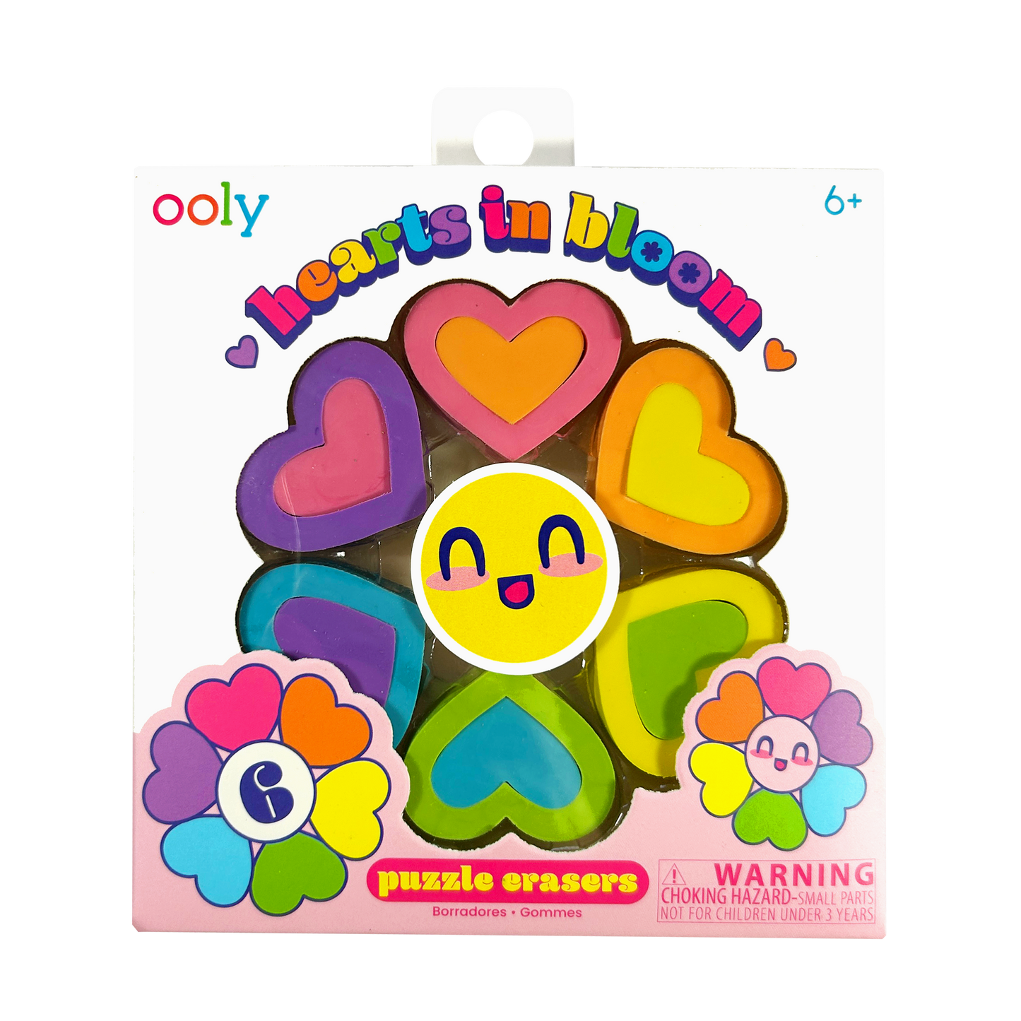 Hearts In Bloom: Erasers (Set of 6)