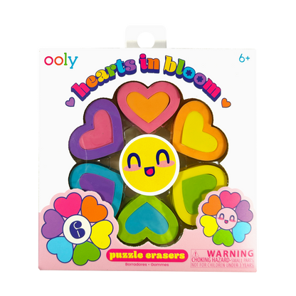 Hearts In Bloom: Erasers (Set of 6)