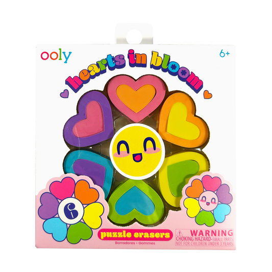 Hearts In Bloom: Erasers (Set of 6)