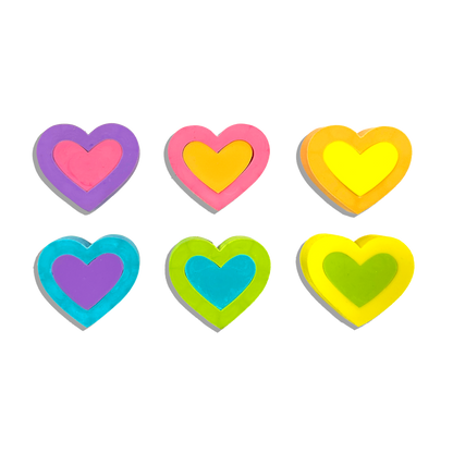 Hearts In Bloom: Erasers (Set of 6)