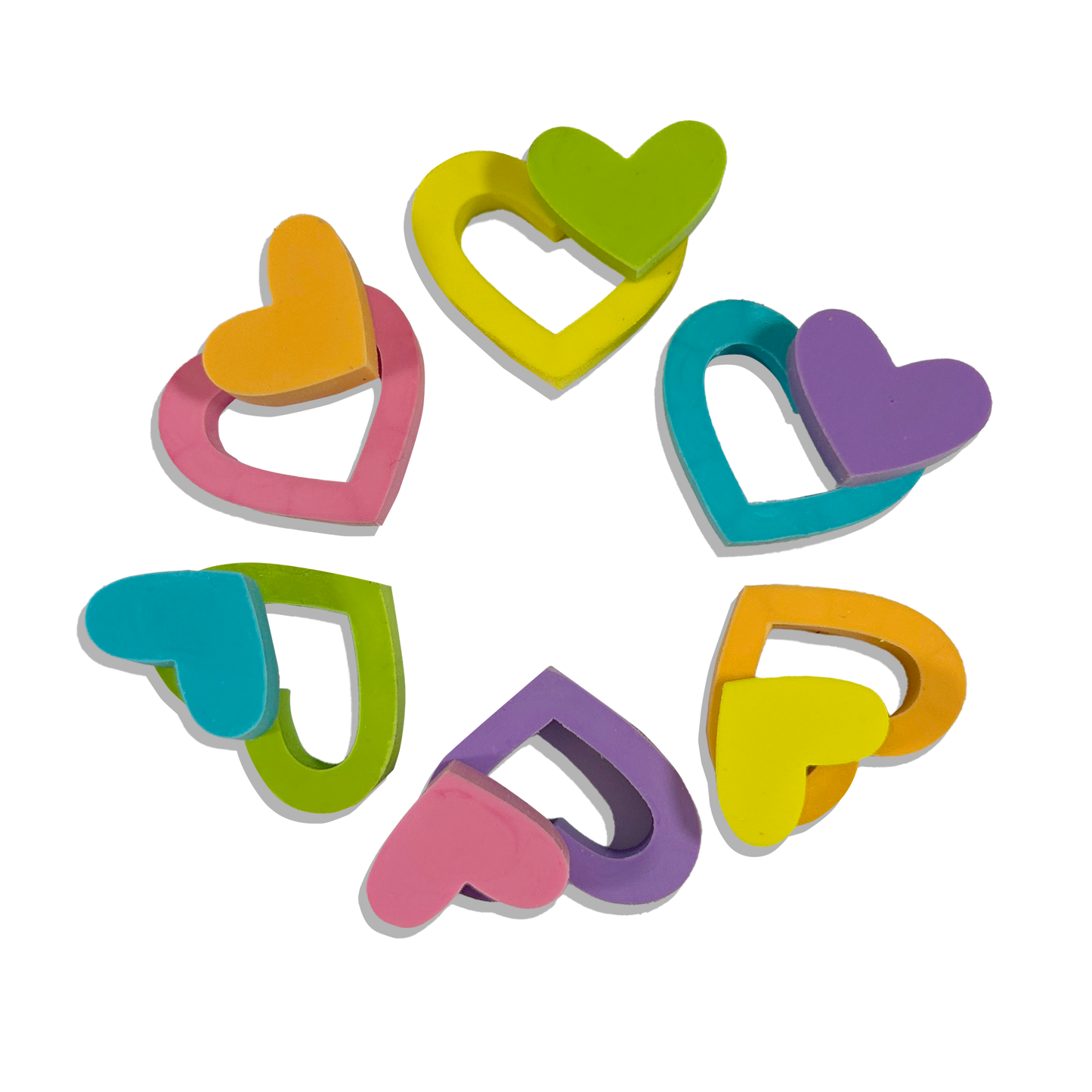 Hearts In Bloom: Erasers (Set of 6)
