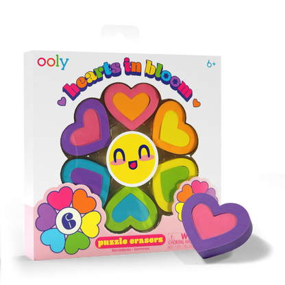 Hearts In Bloom: Erasers (Set of 6)