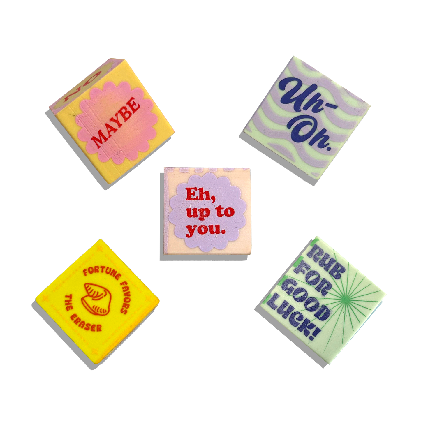 Feeling Lucky: Erasers (Set of 5)