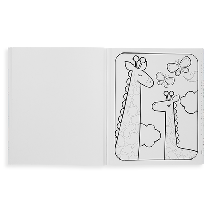 A page from Little Cozy Critters Coloring Book showing giraffees