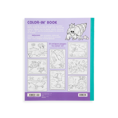 Outrageous Ocean Coloring Book back cover