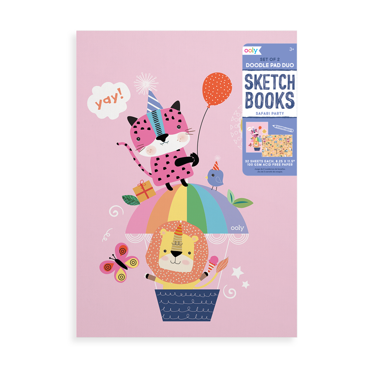 Doodle Pad Duo Sketchbooks: Safari Party - Set of 2 (8.25" x 11.5")