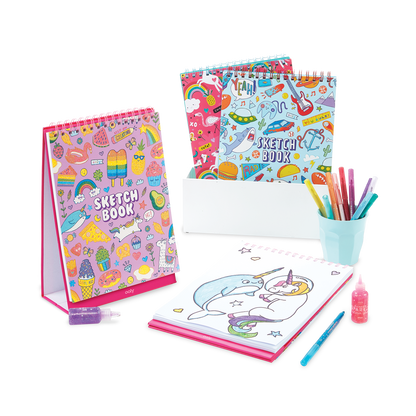 Sketch & Show: Standing Sketchbook - Cute Doodle World (8" x 10.5";45 Sheets)