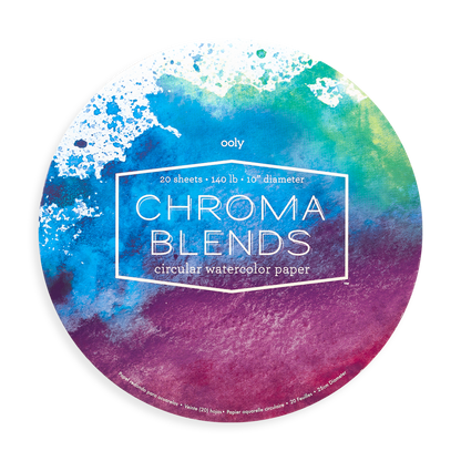 OOLY Chroma Blends Circular Watercolor Paper (front)