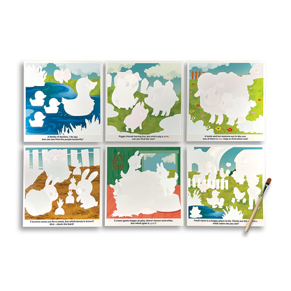 OOLY Water Amaze Water Reveal Boards - On The Farm view of all boards