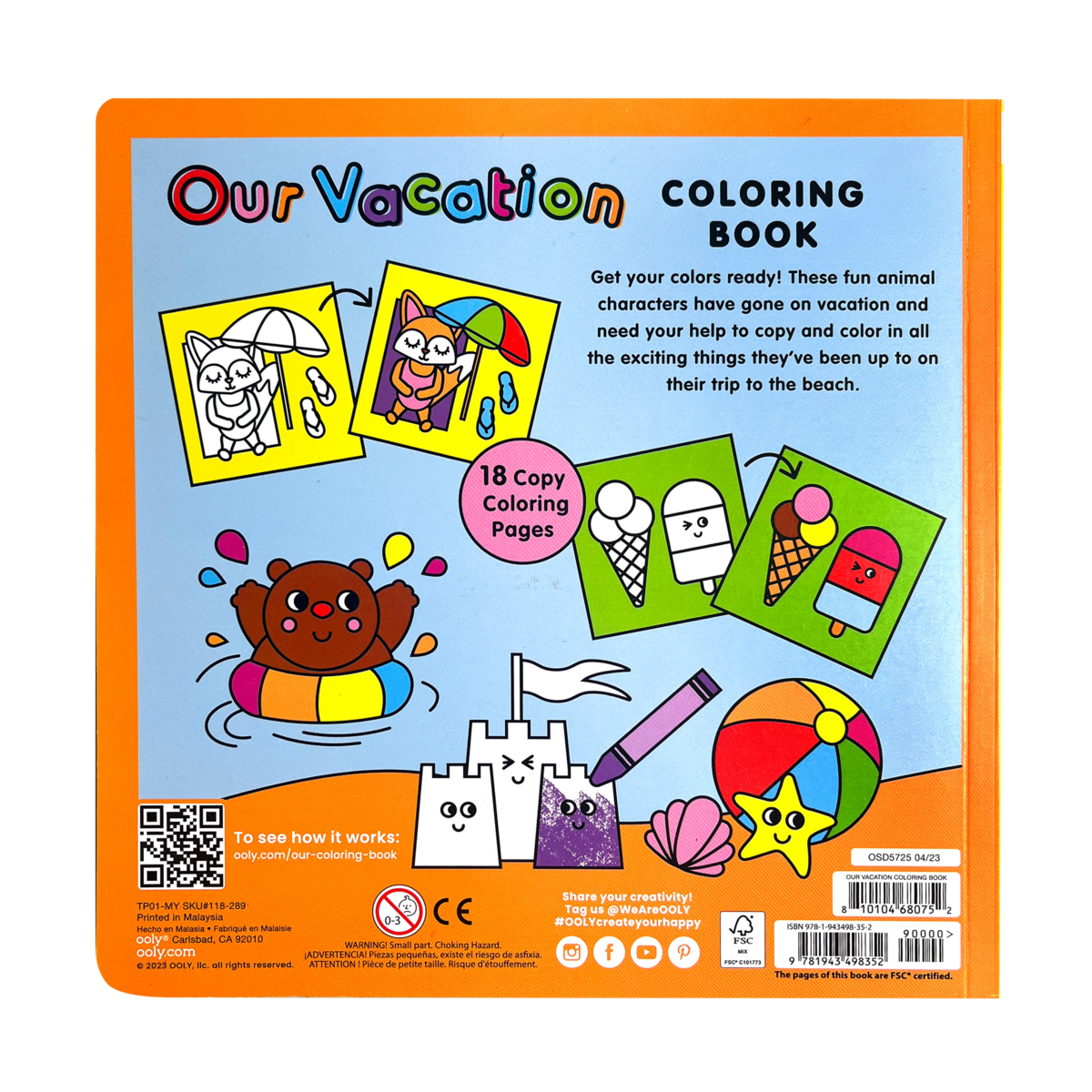 Back of Our Vacation copy coloring book