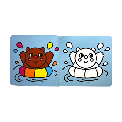 Our Vacation copy coloring book colored and uncolored pages