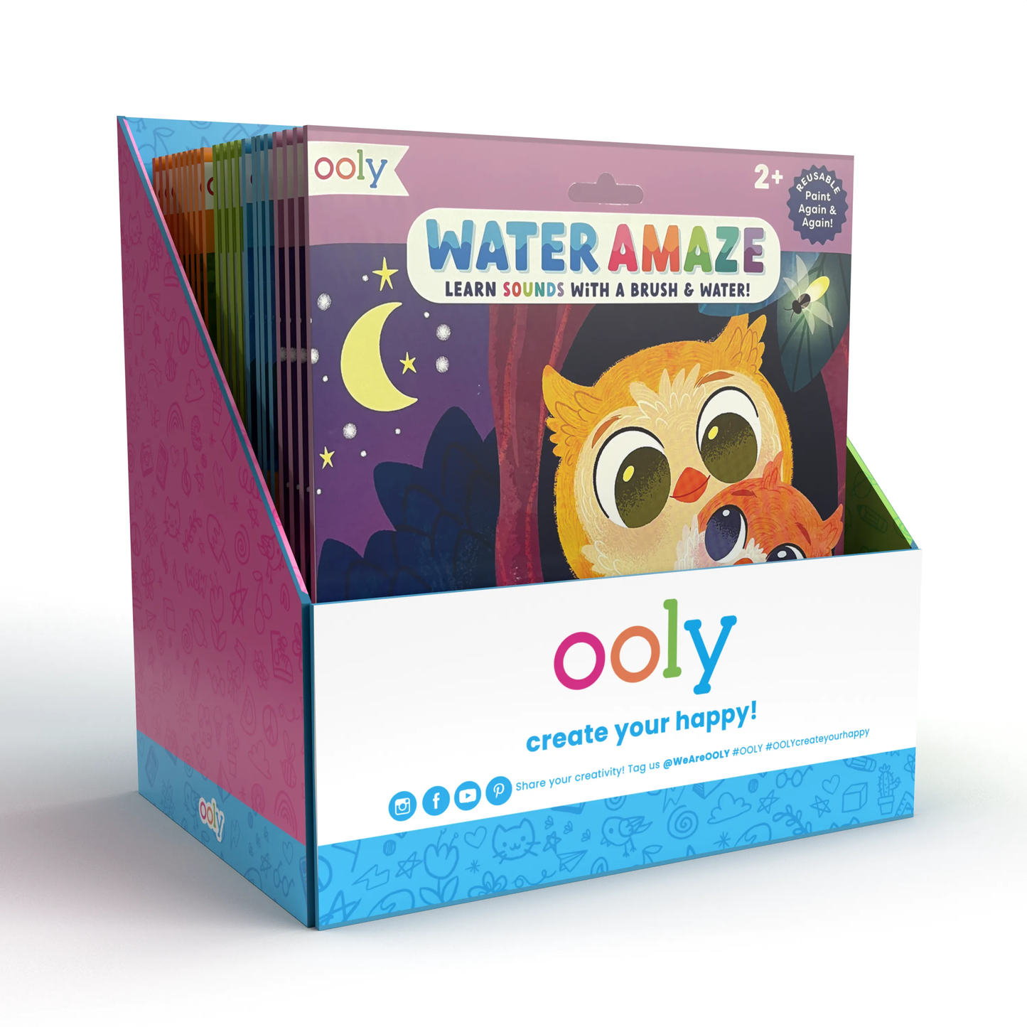 Water Amaze Water Reveal Boards Pre-Loaded Display (w/ 16 Sets)