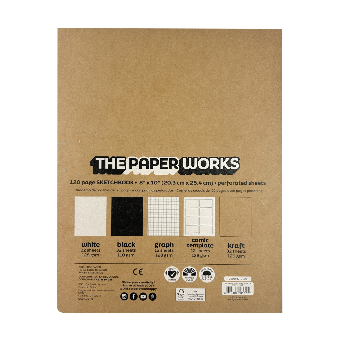 The Paper Works: Sketchbook (8" x 10")