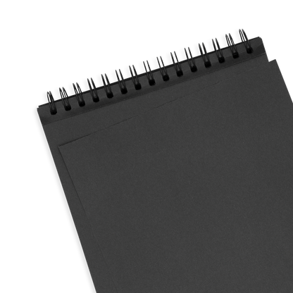 Spiral of Black Paper Sketchbook 
