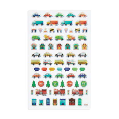 Stickiville Workin' Wheels sticker sheet out of packaging