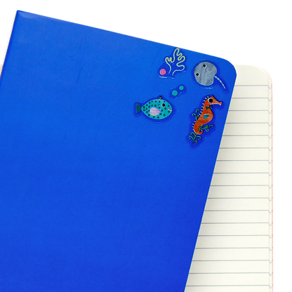 OOLY Stickiville Stickers - Ocean Buddies in use