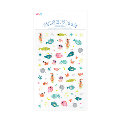 Stickiville Ocean Buddies sticker sheet with label