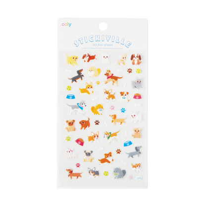 Stickiville Puppy Love sticker sheet with hanger