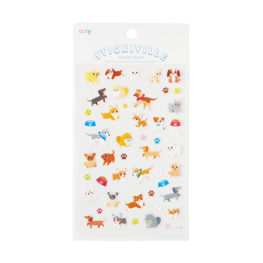 Stickiville Puppy Love sticker sheet with hanger