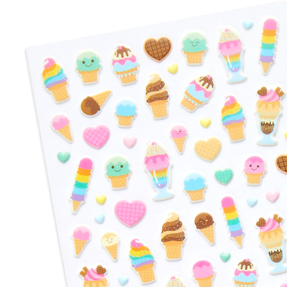 Stickiville Ice Cream Dream sticker sheet close up