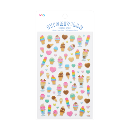 Stickiville Ice Cream Dream sticker sheet with label sticker sheet with label