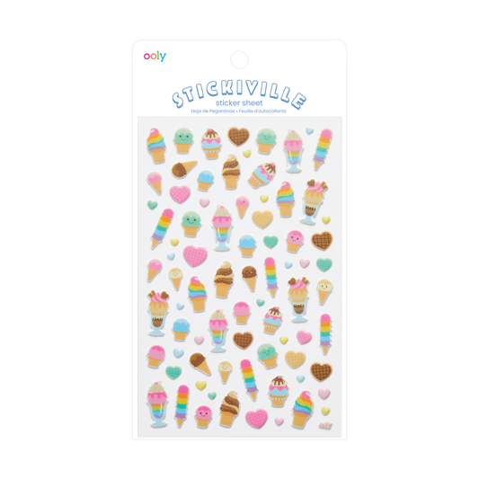 Stickiville Ice Cream Dream sticker sheet with label sticker sheet with label