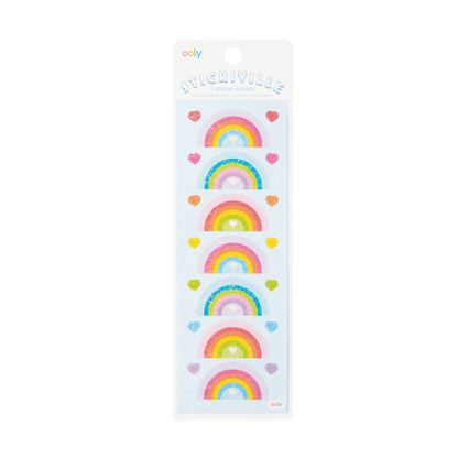 OOLY Stickiville Rainbow Love stickers in package