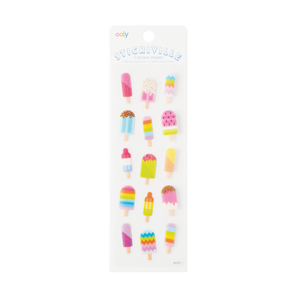 OOLY Stickiville Ice Pop stickers in packaging