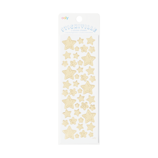 OOLY Stickiville Gold Star stickers in packaging