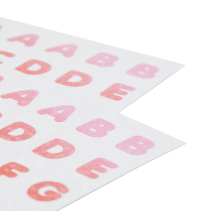 OOLY Stickiville Rainbow Letters stickers close up view