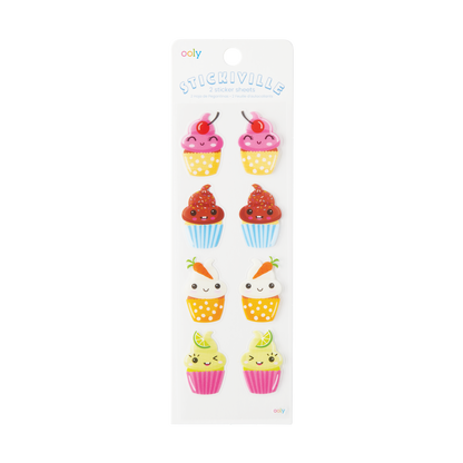 OOLY Stickiville Happy Cupcakes stickers in packaging