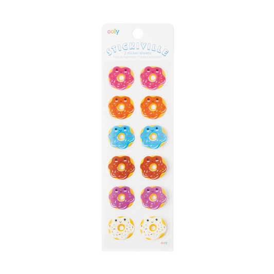 Stickiville: Skinny Stickers - Happy Donuts (2 Sheets)