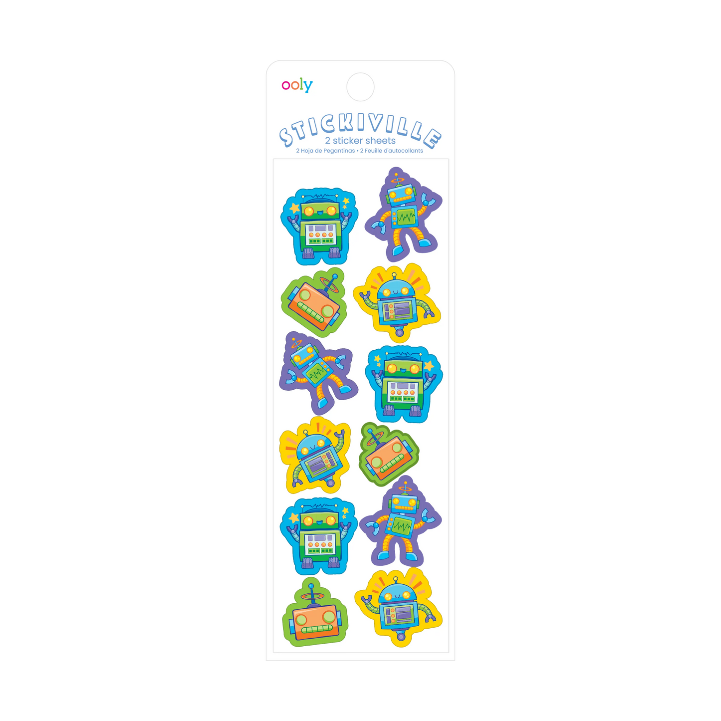 Stickiville Stickers: Robots - Skinny (2 Sheets)