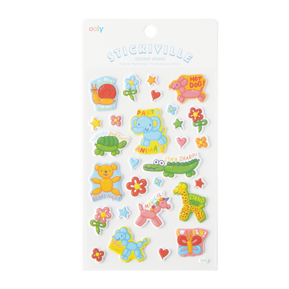 OOLY Stickiville Animal Balloon stickers inside packaging