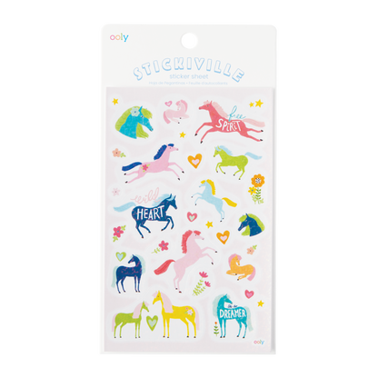 OOLY Stickiville Wild Horses stickers in packaging