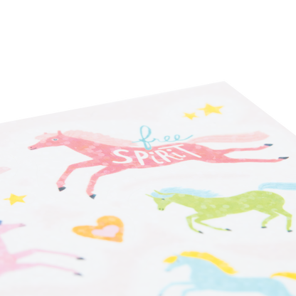 OOLY Stickiville Wild Horses stickers close up view