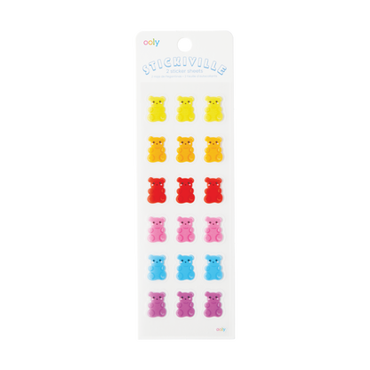 OOLY Stickiville Gummy Bears Stickers in packaging