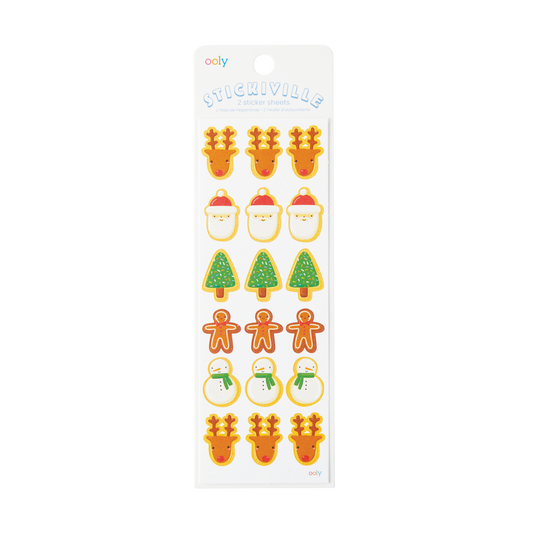 OOLY Stickiville Christmas cookie stickers in packaging
